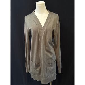 Women’s matty m Long Grey Cardigan Sweater Sz L